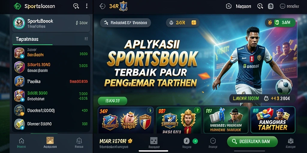 Tampilan gameplay menarik dari aplikasi Sportsbook 34R.