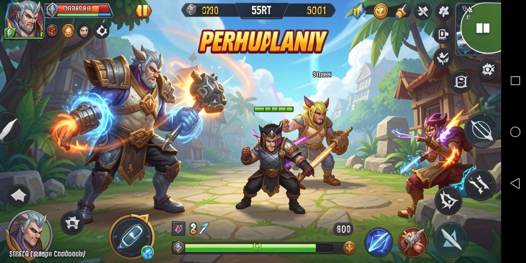 Tampilan gameplay 55RT yang strategis dan mendebarkan.