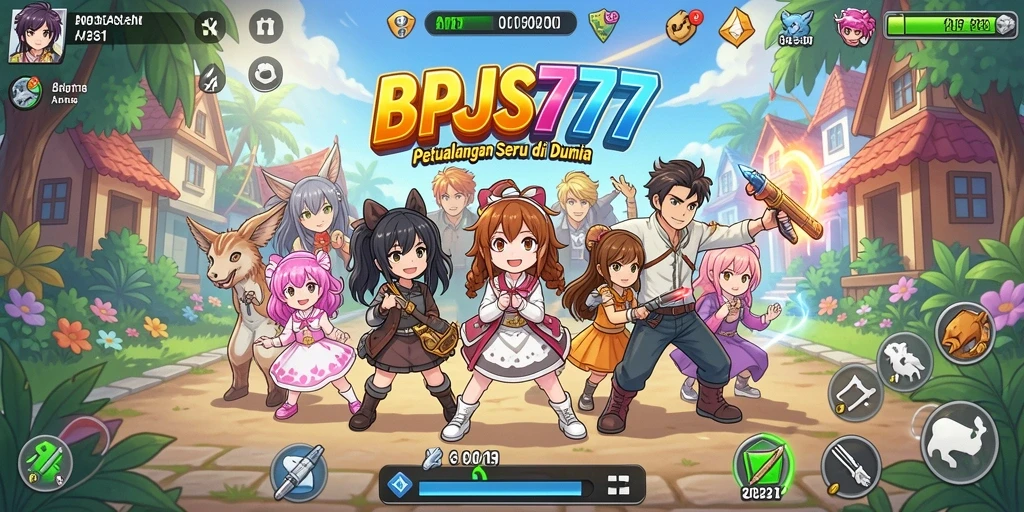 Screenshot utama BPJS777 yang menampilkan aksi karakter Anime yang seru.