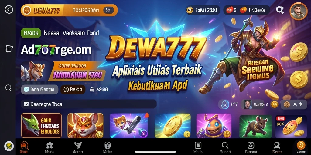 Tampilan antarmuka DEWA777 yang intuitif dan mudah dinavigasi.