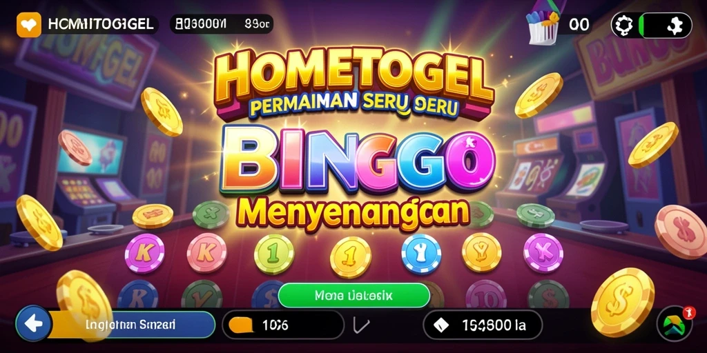 Tampilan gameplay seru di aplikasi HOMETOGEL Bingo.
