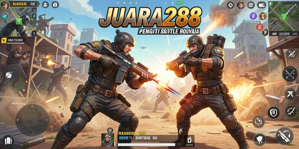 Gambaran gameplay intens dalam JUARA288 saat bertarung di arena.