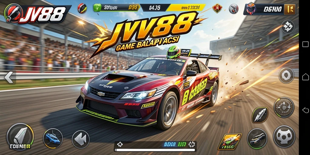 Gameplay balap yang seru dan memukau di JV88.