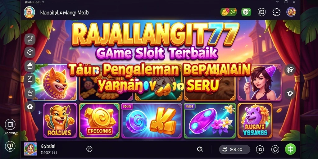 Screenshot gameplay RAJALANGIT77 yang menampilkan putaran slot yang seru.