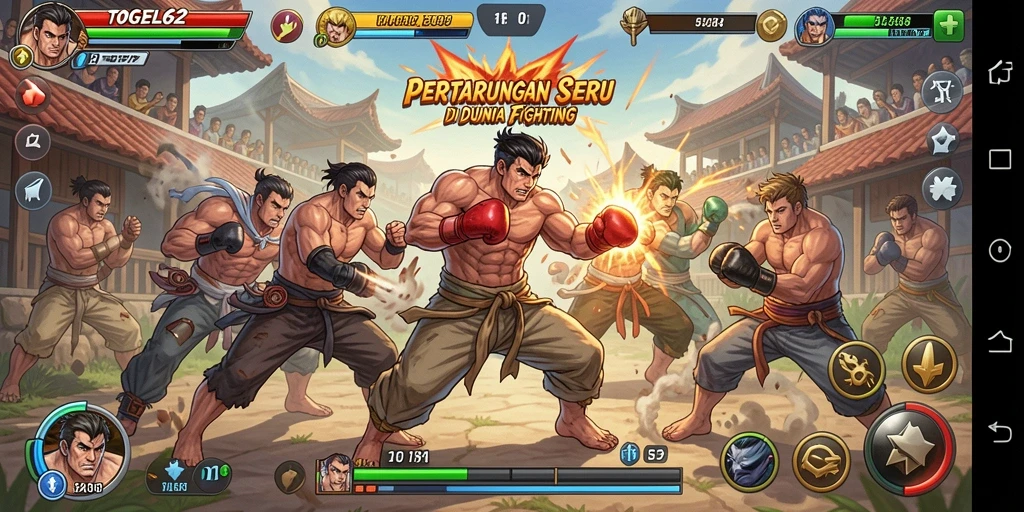 Tampilan gameplay Fighting TOGEL62 yang menegangkan dan penuh aksi.