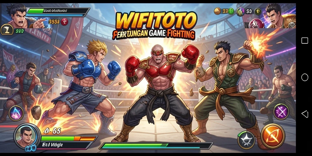 Screenshot gameplay WIFITOTO menampilkan aksi pertarungan intens.