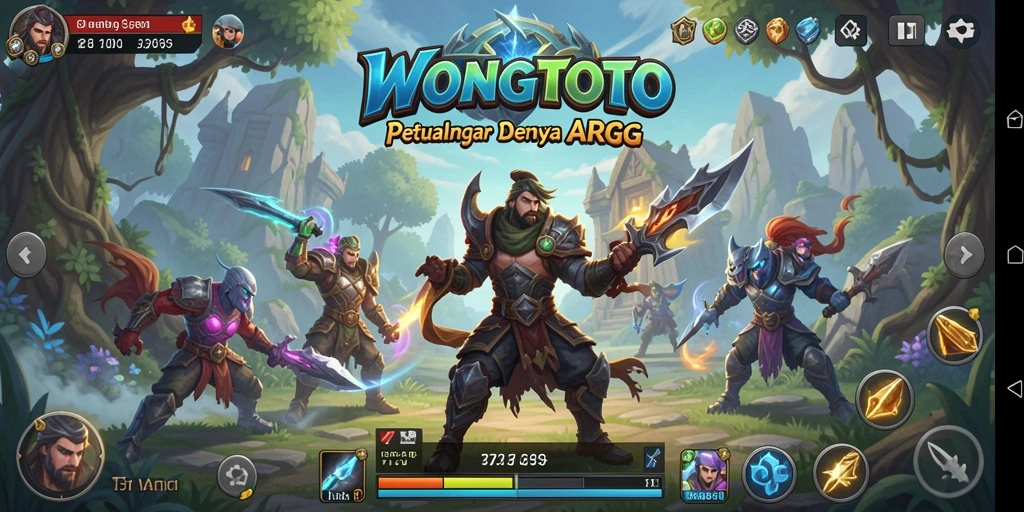 Tampilan gameplay ARPG yang mendebarkan di WONGTOTO.